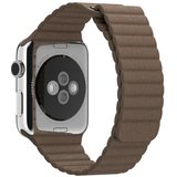 Curea iUni compatibila cu Apple Watch 1/2/3/4/5/6/7, 40mm, Leather Loop, Piele, Brown