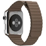 Curea iUni compatibila cu Apple Watch 1/2/3/4/5/6/7, 44mm, Leather Loop, Piele, Brown